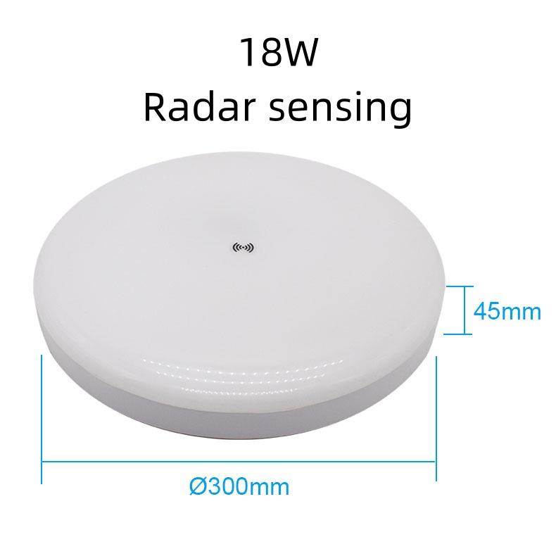 Ultra-thin Household Voice-controlled Ceiling Lamp AC220V 12W 18W with Human Body Infrared/radar Sensor Staircase Balcony Lighti