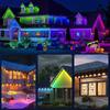 200ft 120leds Permanent Outdoor Light RGB Eaves Lights with App Control Remote Waterproof Led Lights for House Roof Garden Decor