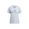 adidas T Shirts Women's White Crew Neck Moderate Straight Fit GQ9413