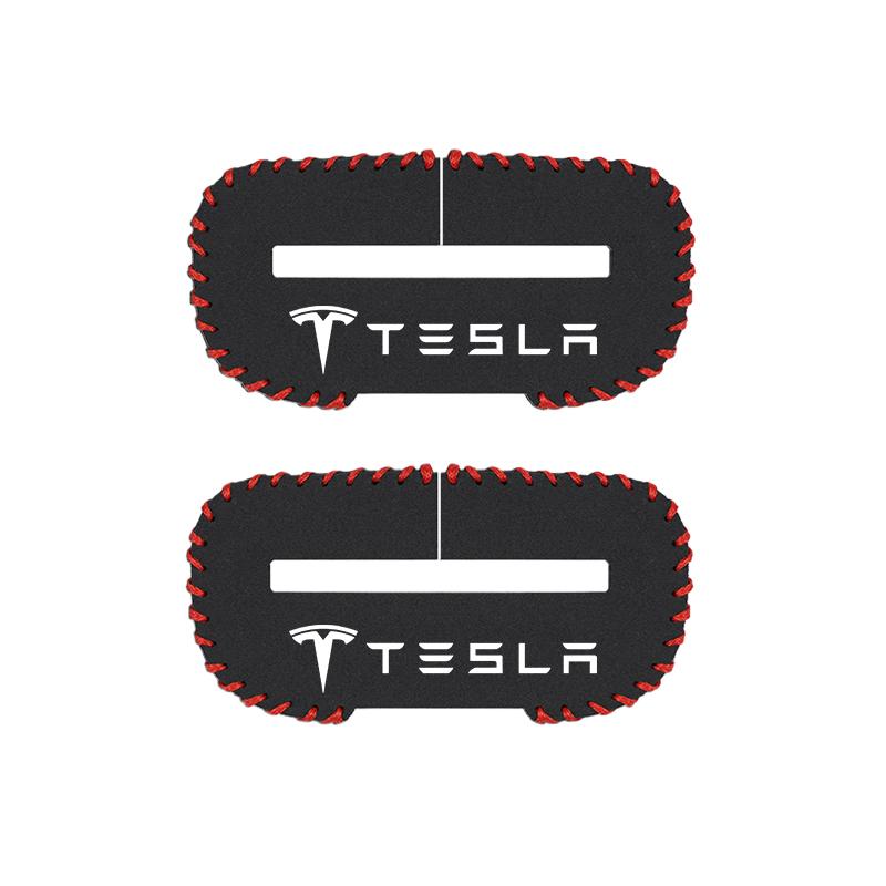 pwknb9 2Pcs Car Seat Safety Belt Buckle Cover Protective Accessories For Tesla Model-Y Model-3 Model-X Model-S Cybertruck Roadster