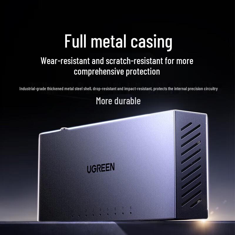 

UGREEN 8-Port Gigabit Ethernet Switch (Steel Casing)