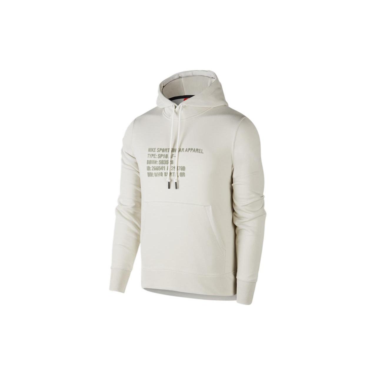 Nike Sportswear Letter Print Hoodies White Men s AH2021-072 M