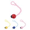 Cute Ladybug Baby Feeding Nipple Pacifier Clip Dummy Chain Drop-Resistant Holder