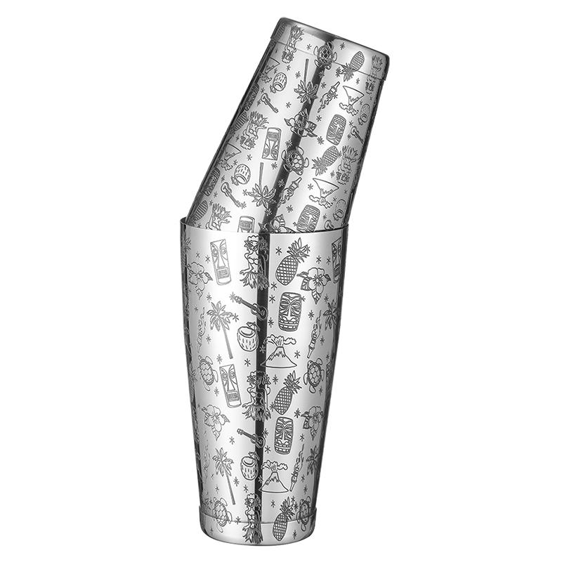 Cocktail Shaker Boston Shaker: 2-piece Set: 18.6oz weighted & 25oz Weighted Professional Bartender Bar Tool