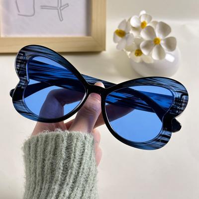 Trendy Party Large Frame Women Sunglasses Dopamine Butterfly Colorful Sunglasses Hip-hop Uv400 Sunscreen Full Frame Sunglasses