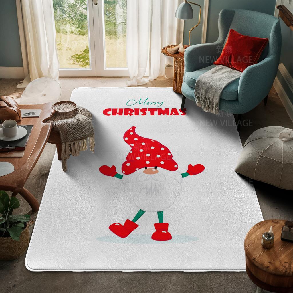 House Entrance Carpet Home Door Mat Living Room Bath Foot Bathroom Non-slip Water Absorption Rugs Bath Merry Christmas Winter