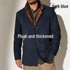 Chaqueta Retro de Retazos para Hombre: Abrigo Casual de Solapa Única Primavera/Otoño 2025