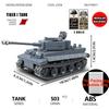 Vojenská série Panzer Tiger I Těžký tank Stavebnice DIY Vozidlo KV-2 M4A3 Model tanku Montážní sady Kostky Vánoční Hračky Dárky