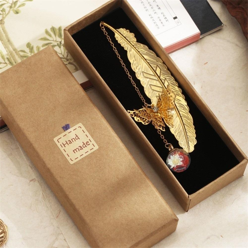 Butterfly Eternal Flower Bookmark Multi-Color Chinese Style Page Marker Feather Bookmark Student