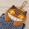 Senko My Neighbor Totoro Fluffy Cat Bus Hand 15 X 20 Cm Using the Navy 65609 Towel, Approx. (when Loop), Blue, Absorbent, Quick-Drying Microfiber,