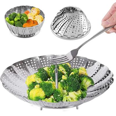 Plat pliant Vapeur Acier inoxydable Alimentaire Panier Vapeur Fruits Légumes Cuiseur Multifonction Viande Plateau Vapeur Ustensiles de Cuisine