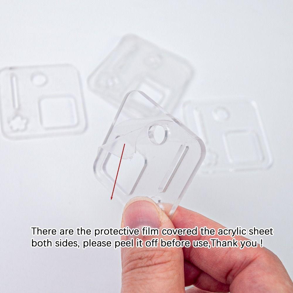 String Ribbons Embroidery Thread Holder Embroidery Floss Household Supplies Acrylic Winding Board DIY Craft Label Stitch Holder
