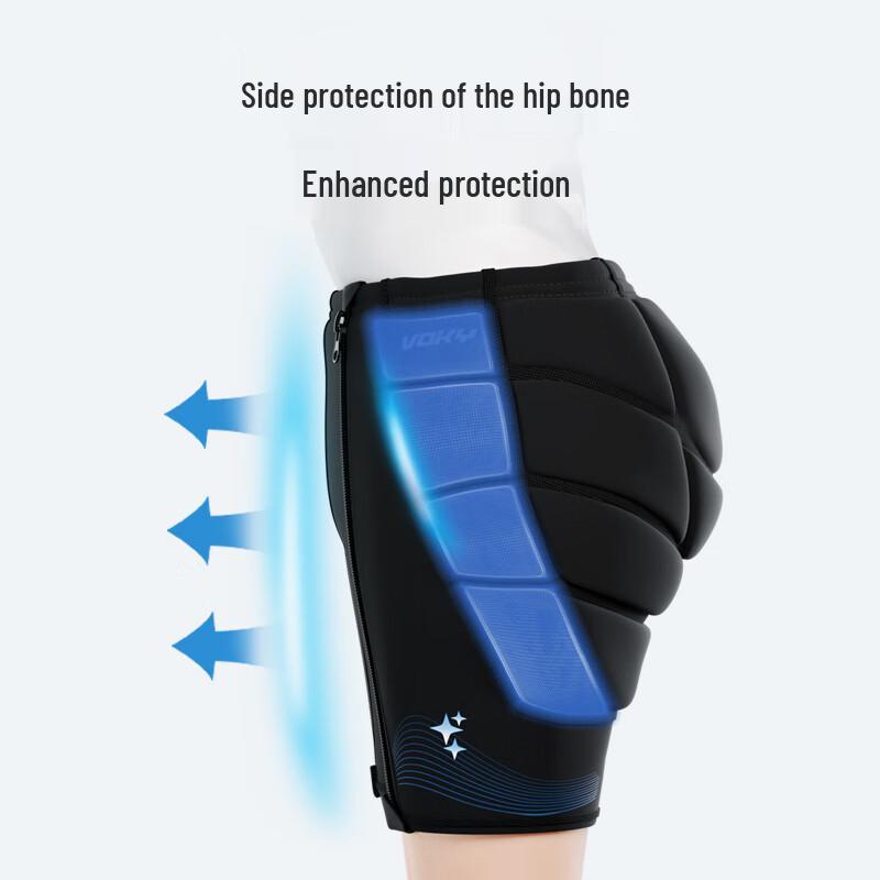 VOKY Ski & Skate Padded Hip Protection Shorts L