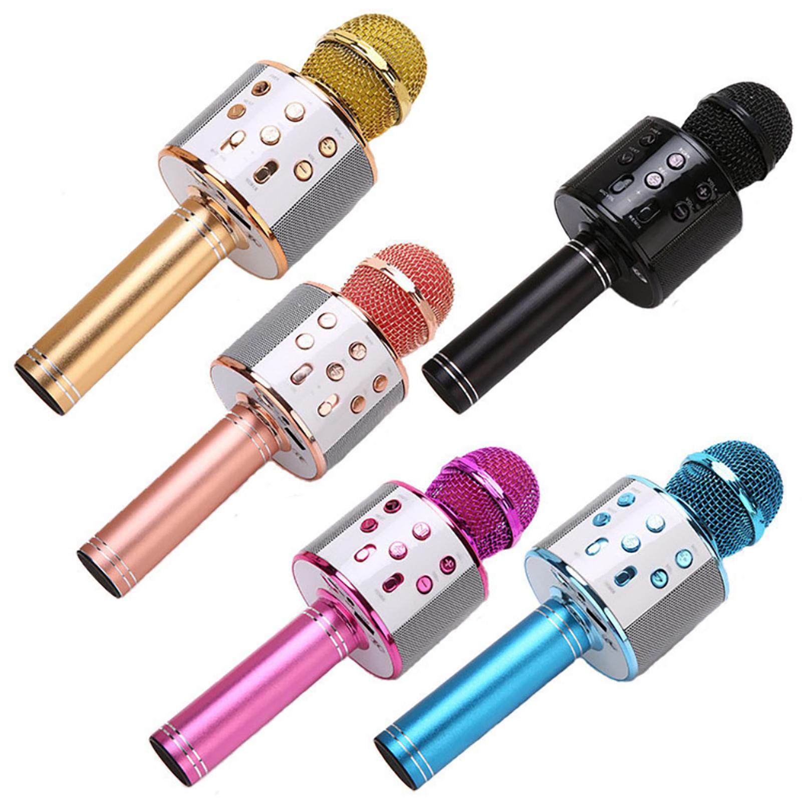 

WS858 Bluetooth беспроводной микрофон домашние микрофоны для караоке динамик портативный музыкальный плеер пение рекордер КТВ