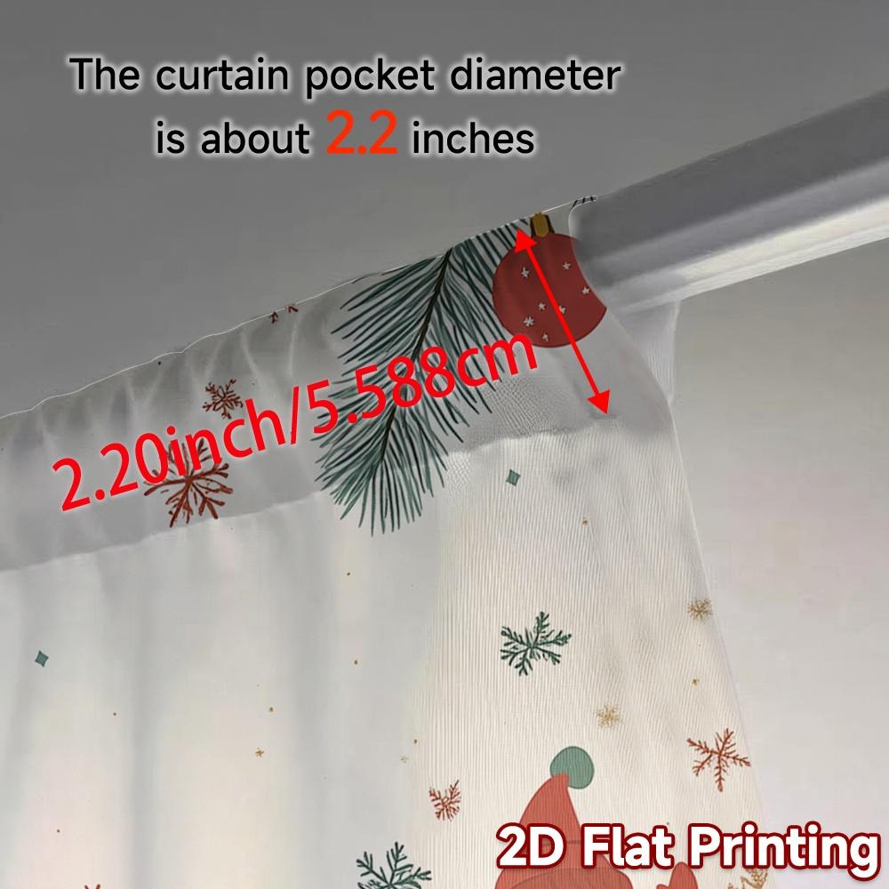 2pcs,Curtains Christmas Tree Snowman Polar Bear Gifts Contemporary Modern Curtains Semi-Sheer Curtains Decorations Outdoor Use