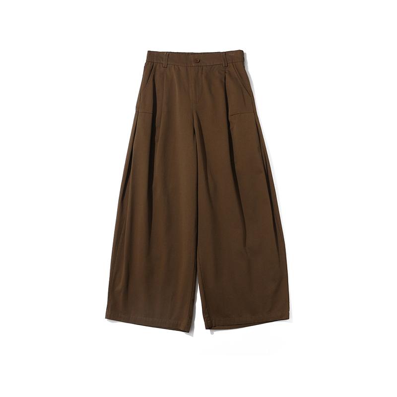 Vintage Brown Baggy Cargo Pants Men Koraen Harajuku Suit Pants Office Casual Trousers Wide Leg Work