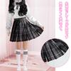 Uniform Skirt Cosplay Pleated Skirt Mini JK High School Girl Uniform Set Set Long Sleeve White Shirt High Waist Check Pleated Skirt Bow Tie Socks