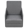 Fauteuil convertible - vidaXL - Gris clair - Tissu - 1 place - Contemporain - Design