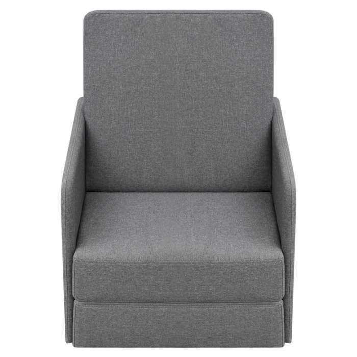 Fauteuil convertible - vidaXL - Gris clair - Tissu - 1 place - Contemporain - Design