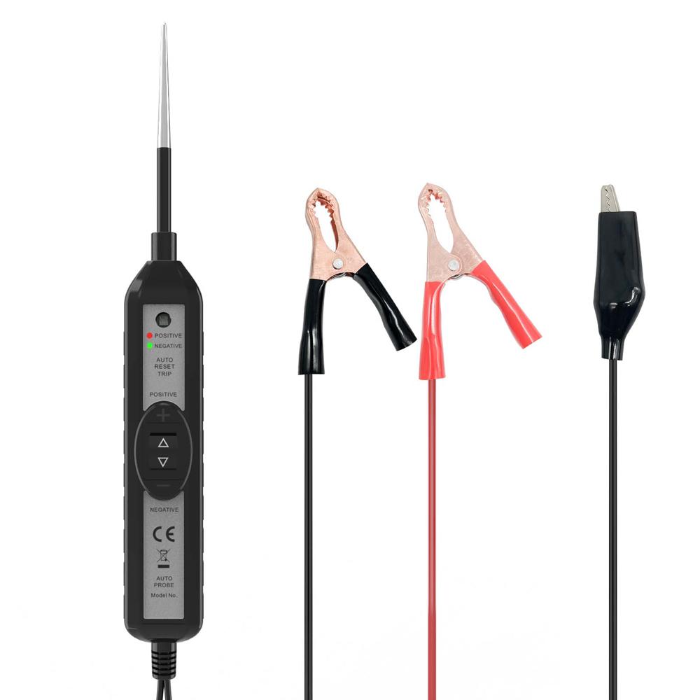 

Тестер автомобильных электрических цепей Тестер автомобильной электрической системы 6-24 В постоянного тока Автомобильный Многофункциональный чёрный