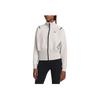 Under Armour Color Block Fleece Full Zip Sports Casual Short Hoodie Women Hoodies Clay-White 1379836-114