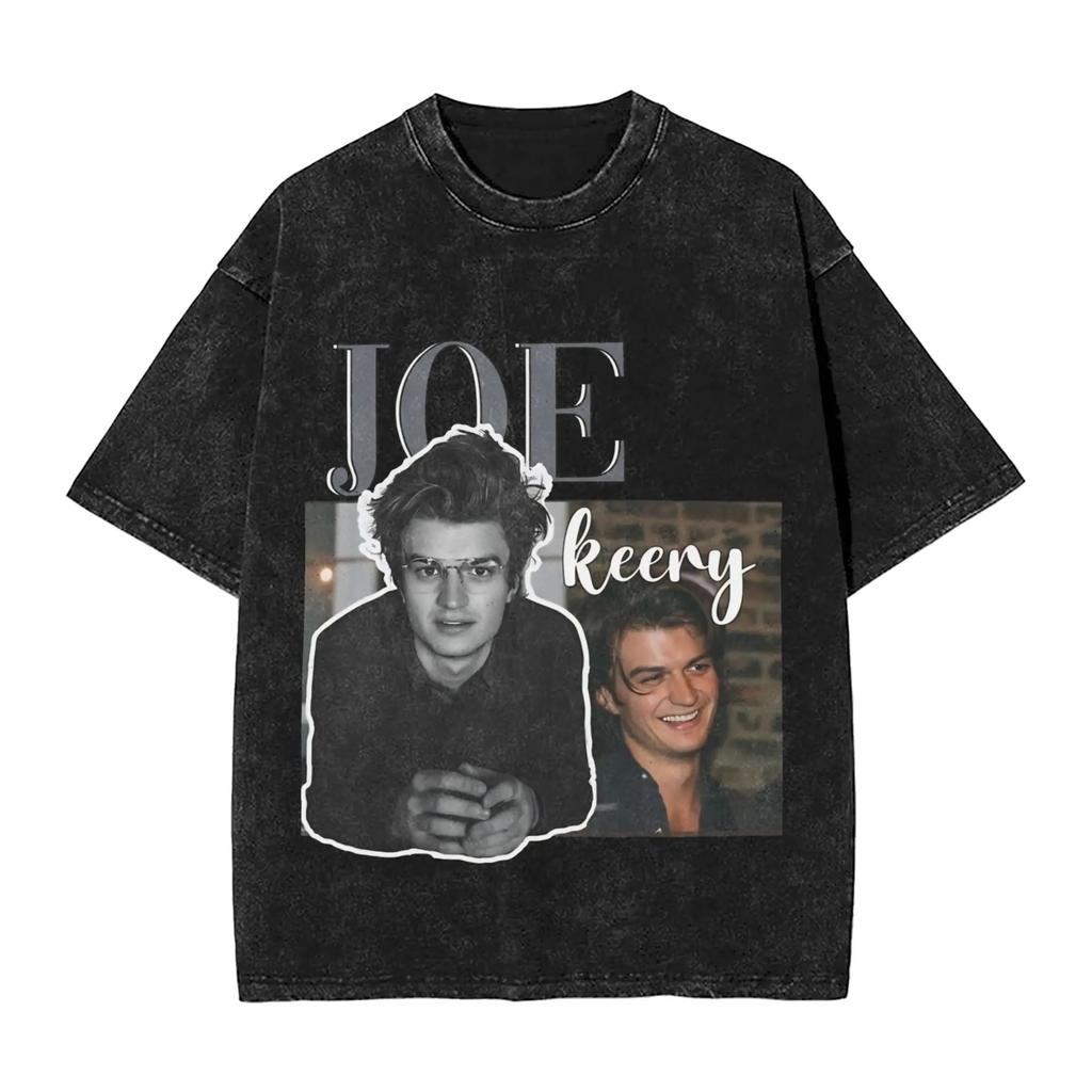 2026 Kuuma DJO Joe Keery Graafilise Prindiga T-särk Meeste Naiste Vintage Pesitud Puuvillane Suvine Uus Topp Harajuku High-street Vabaaja Ülemõõduline T-särk Lühikeste Varrukatega