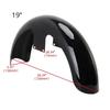 Motorcycle Black 19" 21" 23" Wrap Front Fender Mudguard For Harley Touring Electra Street Glide Road King Ultra Custom Baggers