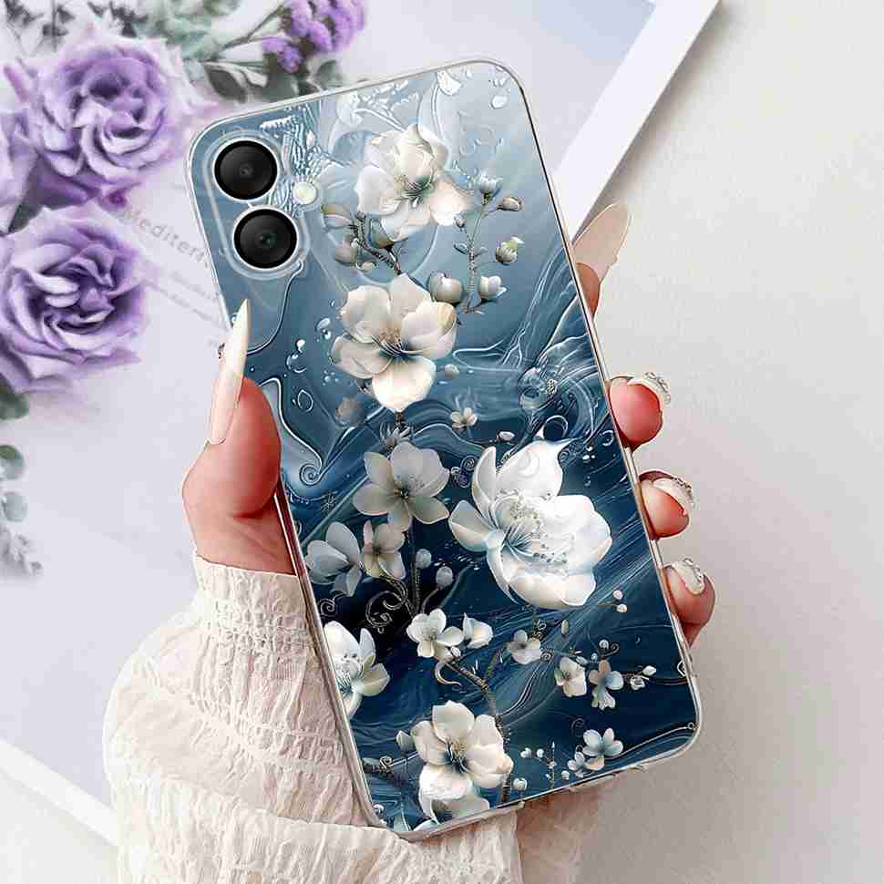 For Samsung Galaxy A06 Case A065F A065M Fashion Girls Flowers Soft Silicone Back Cover For Samsung A06 A05 SamsungA05 Case