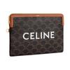 Celine Cuir Triomphe Abnehmbarer Handgelenkriemen Reißverschluss Clutch Damen-Clutch Braun 10J502FES-04LU