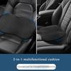 2 In 1 Multifunctional Car Seat Cushion Universal Memory Lumbar Pillow Support Driver Breathable Increased Height Buttocks Pad