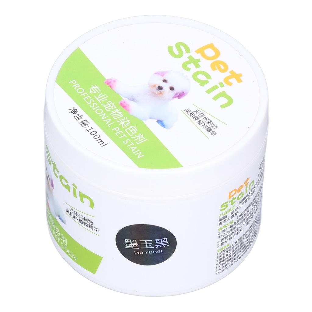Dog Hair Coloring Agent Semi Permanent and Permanent Dye Pet Hair Dye for Pet Grooming 100mlBlack