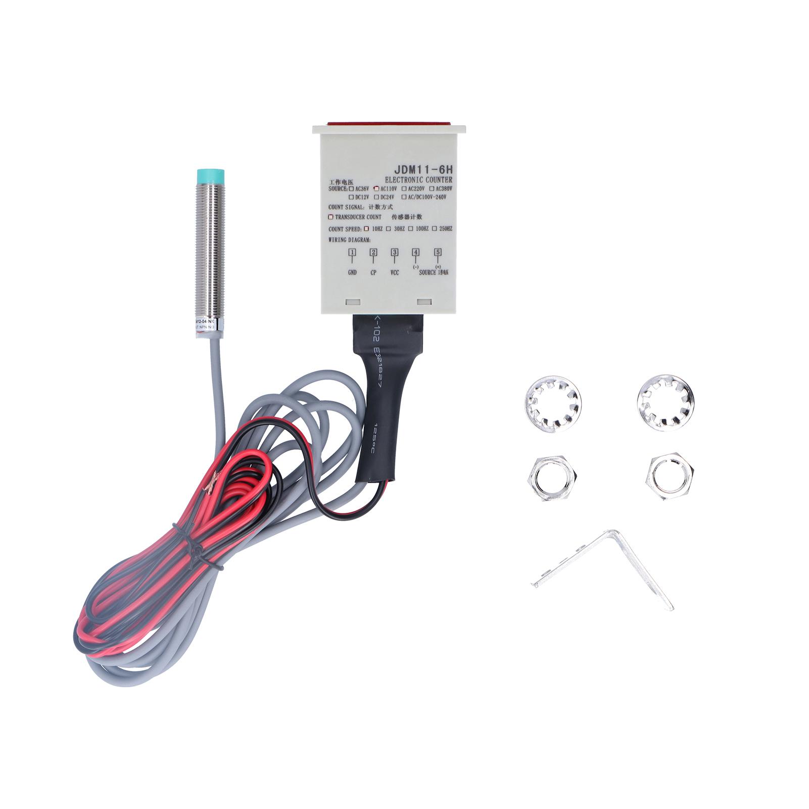 

Цифровой электронный счетчик BERM для металлических объектов Контактная индукционная панель Сброс JDM11‑6HDC12 24В