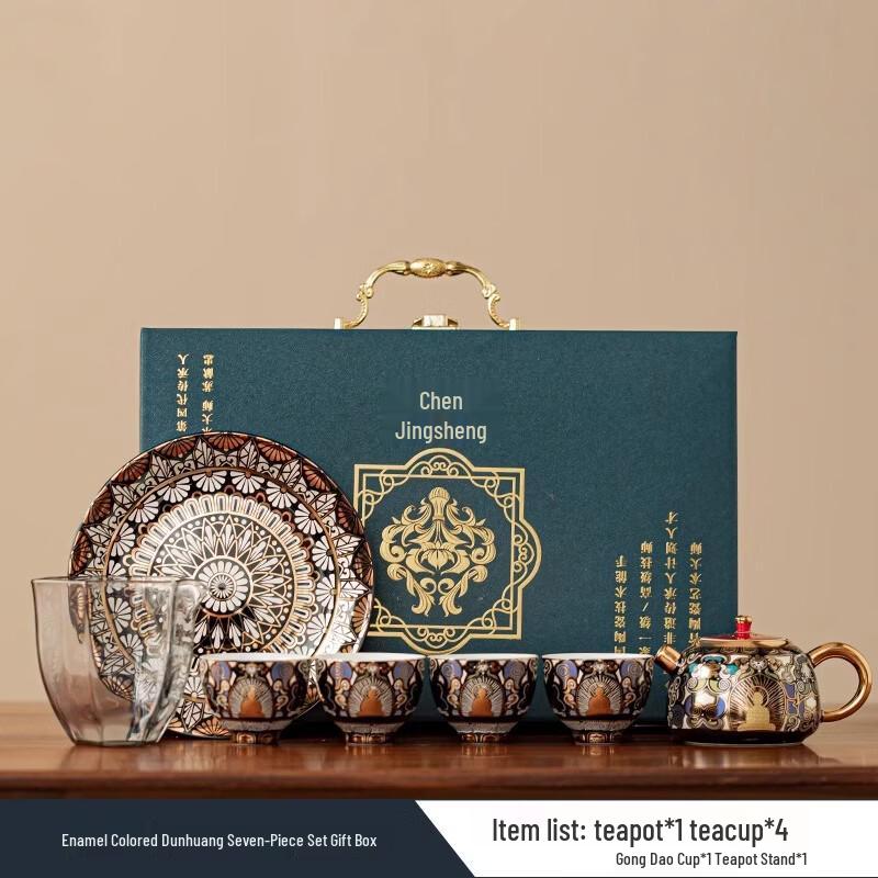 Dunhuang Enamel Kung Fu Tea Set