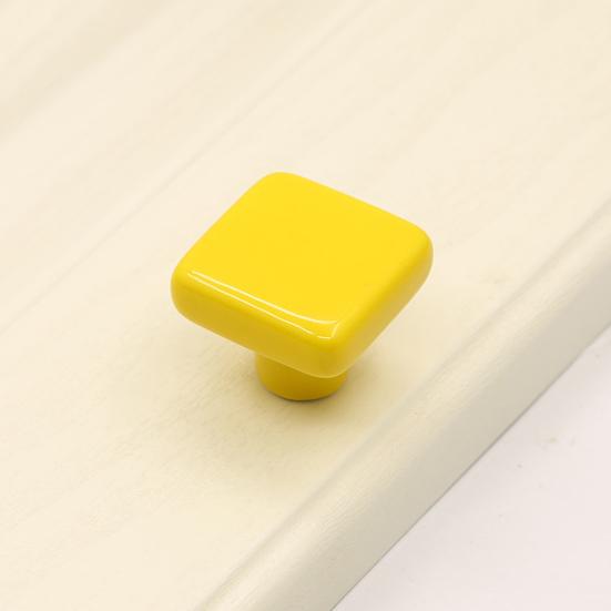 Cabinet Handle Square Ceramic Cabinet Door Pull Solid Structure Easy Installation Handle Knob DIY Furniture Accessories