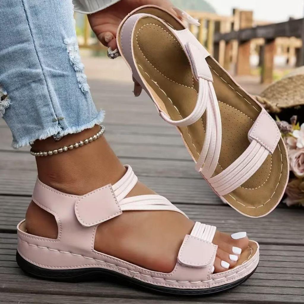 Summer Fashion Shoes for Women Plus Size 36-43 Platform Wedges Comfortable Non-slip Sandals Casual Beach Footwear 2025