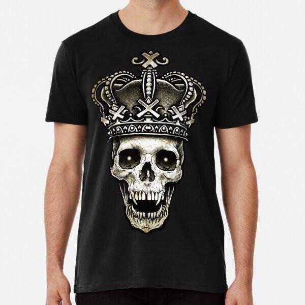 King Skull with Crown S To 5XL Made In the AU/USA T-Shirt