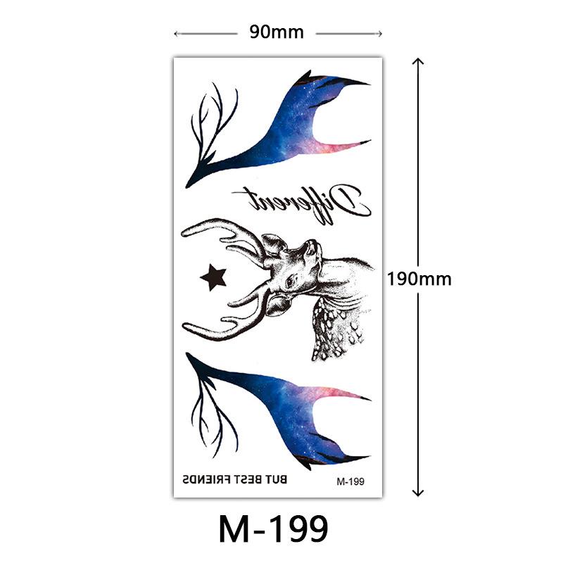 Wasserdichtes dreidimensionales Farbdruck-Tattoo-Sticker, Schmetterling Blume Tier Tattoo