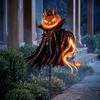 Festive Landscape Ornaments Solar Halloween Pumpkin Garden Light, Outdoor Yard Stake Decoration with Holiday Path Lighting Flowing LED Effect for Lawn