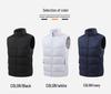 Unisex Fleece-Lined Stand-Collar Sports Vest for Autumn/Winter