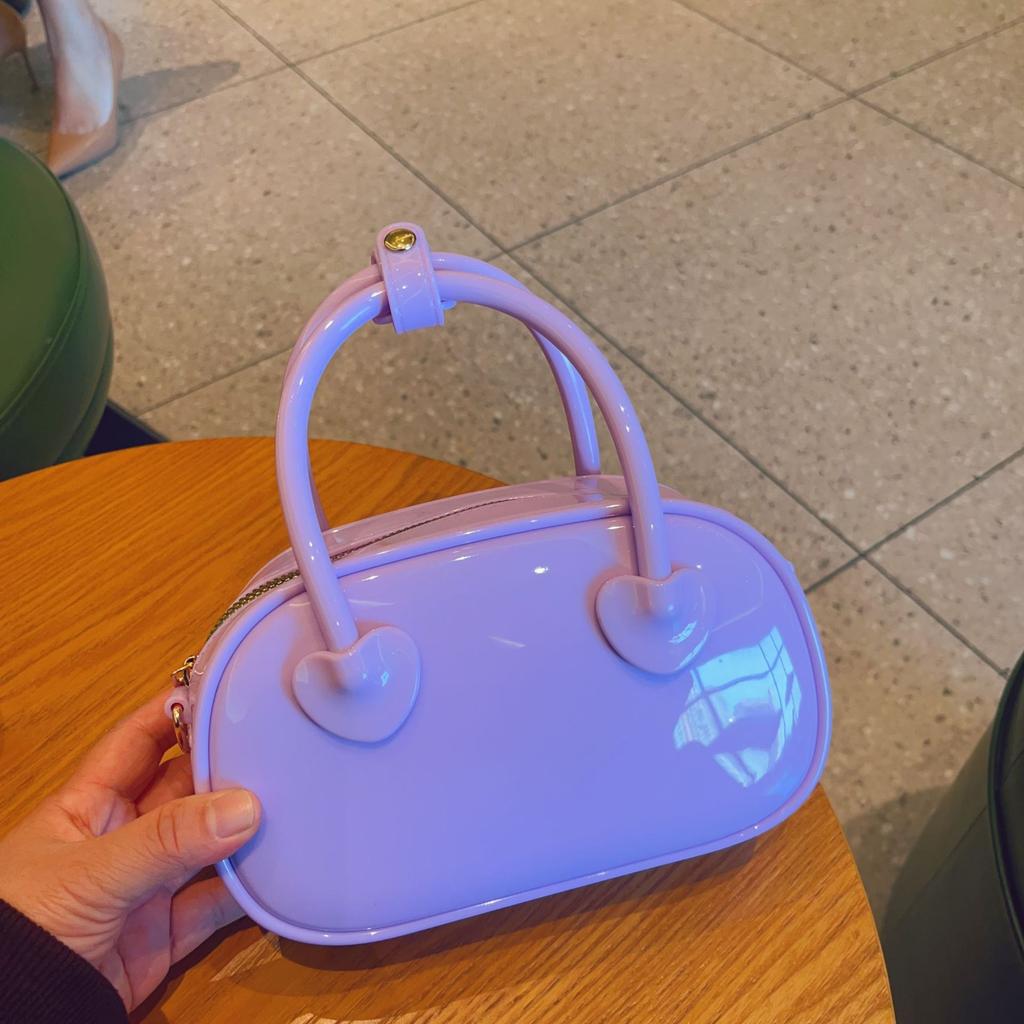 Pvc Jelly Bag Summer Candy Color Shoulder Crossbody Mini Bag Fashion Portable Pillow Women'S Bag