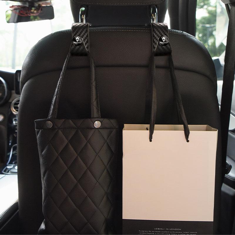 Interior Stickers Car Back Seat Hook Hanging Storage Mobile Phone Holder For Renault Clio Koleos QM6 Kadjar Captur Scenic Duster JJ8