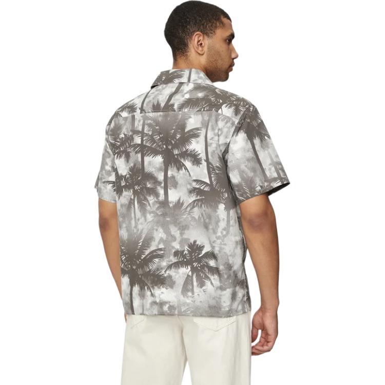 Converse Resort Palm Trees Button-Down Shirt Asia Sizing 'Black Palm' Men's 10026435-A01