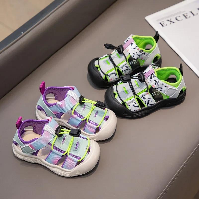 Children's Summer New Style Soft Bottom Sandals Fashionable Sports Shoes For Kids Baby Boys Girls Walking Shoes