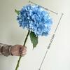 1/3/6PCS 22.83in Blue Embroidered Hydrangea Flowers, Fake Plastic Stems for Wedding/Party/Office, Spring Summer Home Decor, Gift