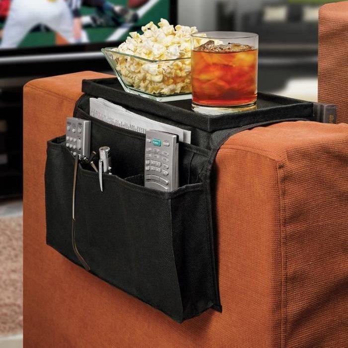 Fernbedienungsorganisator - Corrimao - 6 Taschen - Oxford-Gewebe - Schwarz - 55x31 cm