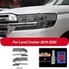 For Toyota Land Cruiser 2014- Accessories Car Headlight Protective Film Headlamp Restoration Transparent Black TPU Sticker