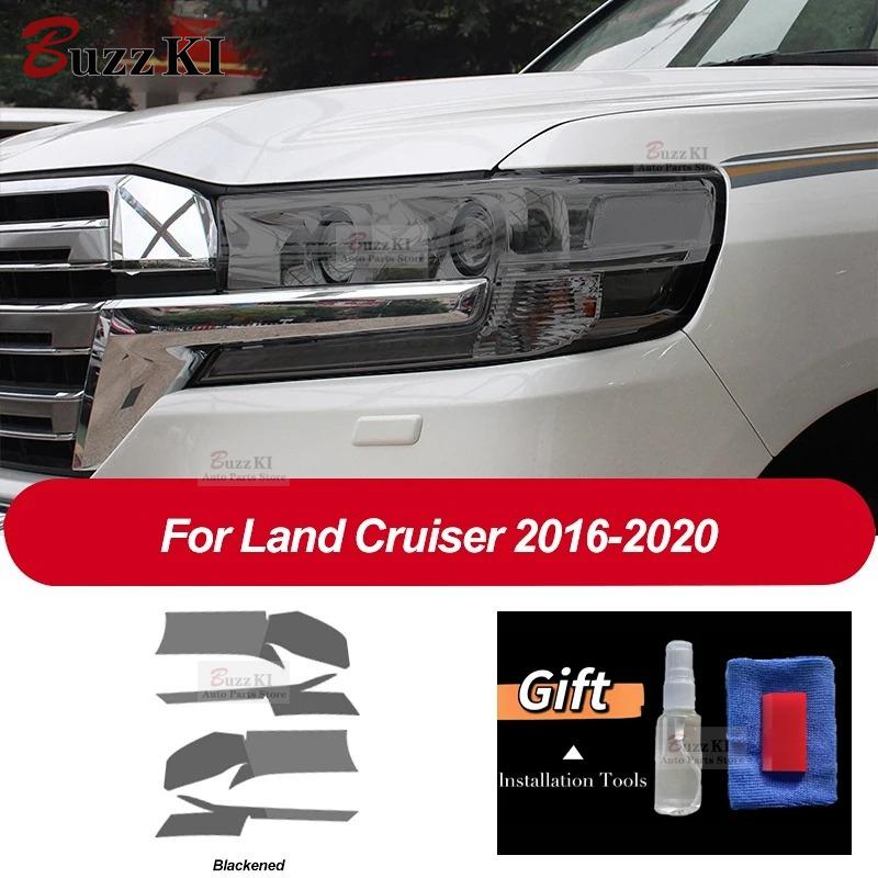 For Toyota Land Cruiser 2014- Accessories Car Headlight Protective Film Headlamp Restoration Transparent Black TPU Sticker