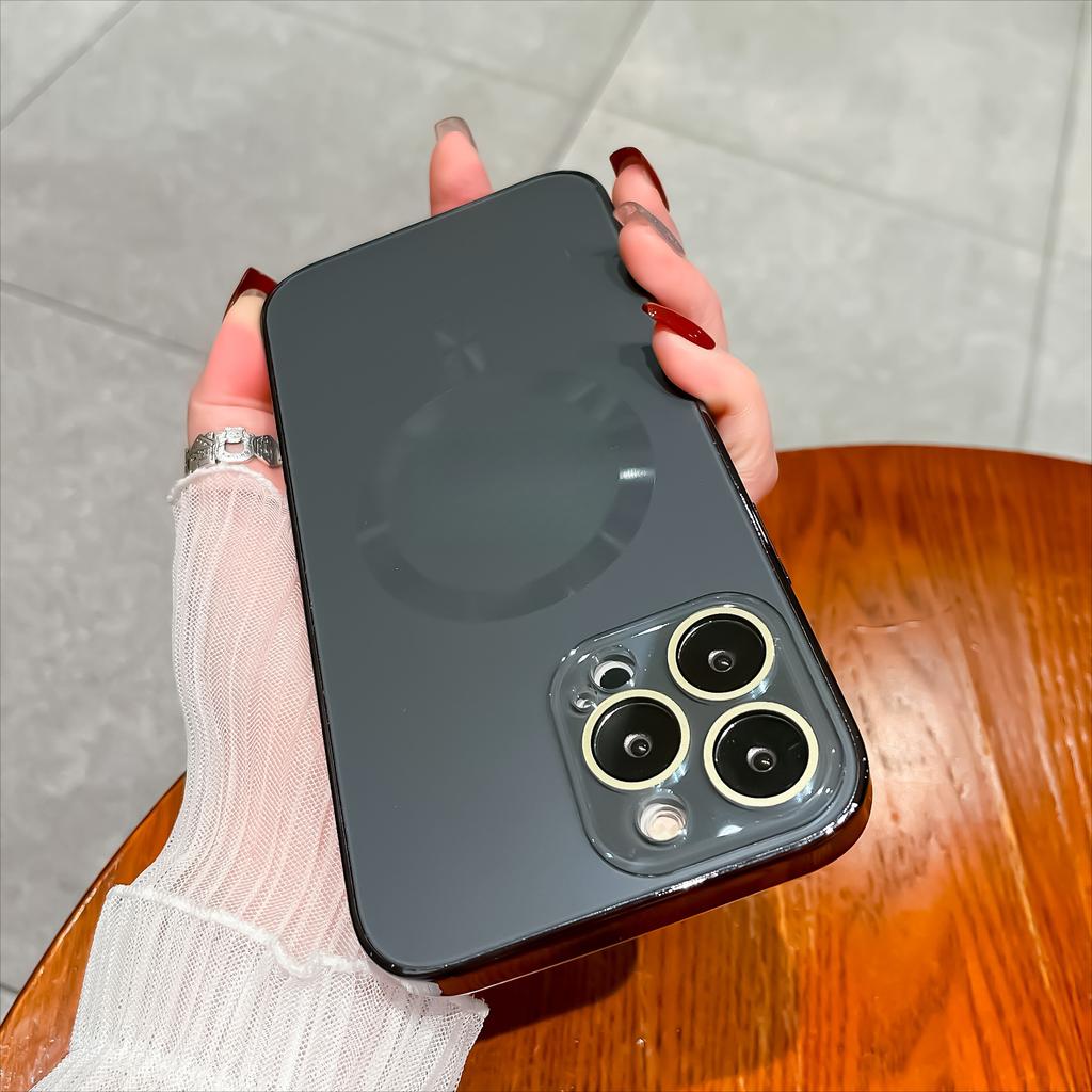 Applicable To IPhone 15 Matte AG Magnetic Suction Phone Case Apple 15 Promax with Lens Film 14 Anti-fall Protection Case