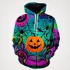 Adult Halloween Grab Peripheral Plush Men Casual Fashion Versatile Sweater Digital Printing 3D Hooded Sweater Disfraz Halloween