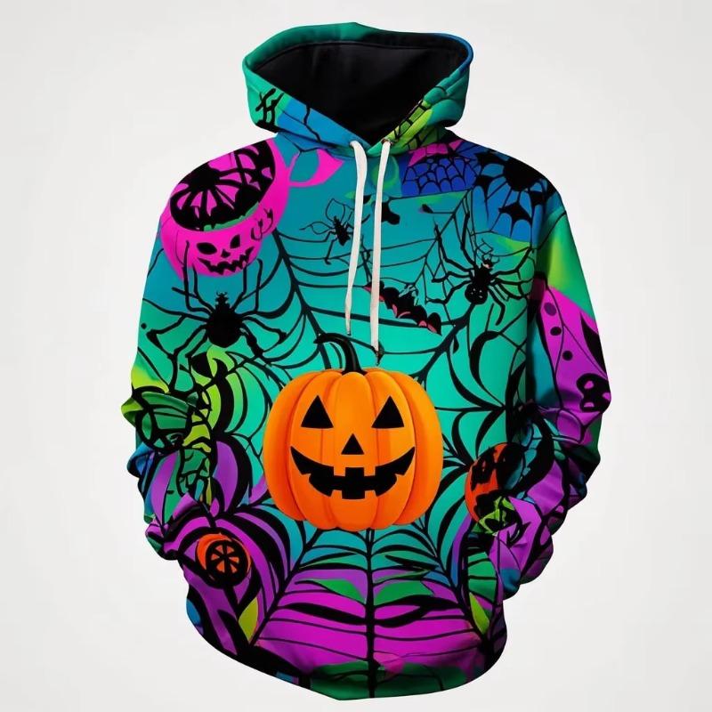 Adult Halloween Grab Peripheral Plush Men Casual Fashion Versatile Sweater Digital Printing 3D Hooded Sweater Disfraz Halloween